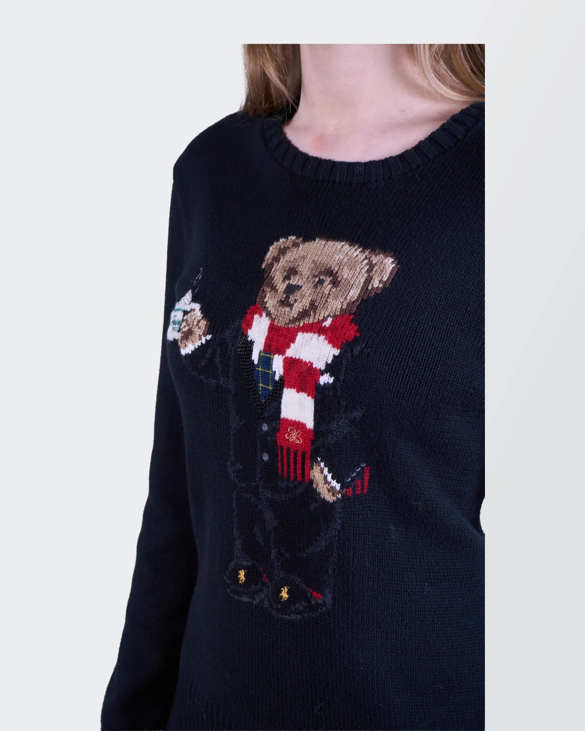 Ralph Lauren Navy Crewneck Jumper - S