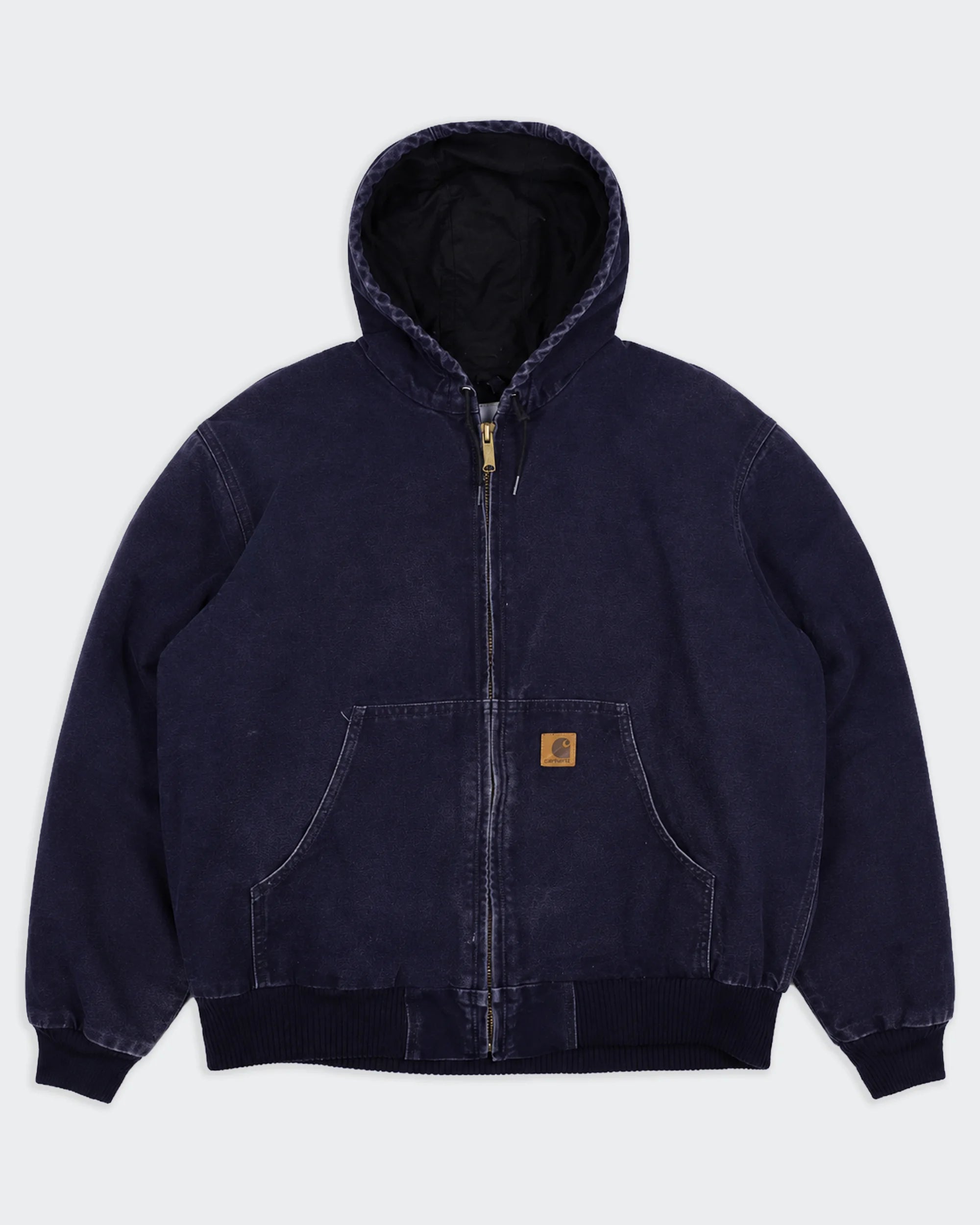 Carhartt Navy Hooded Work Jacket L