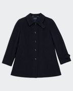 Burberry Navy Car Coat - XL