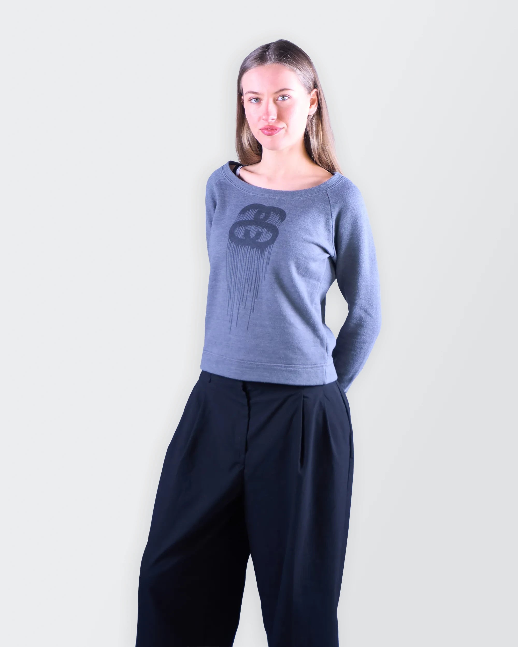 Stüssy Blue Crewneck Jumper - S