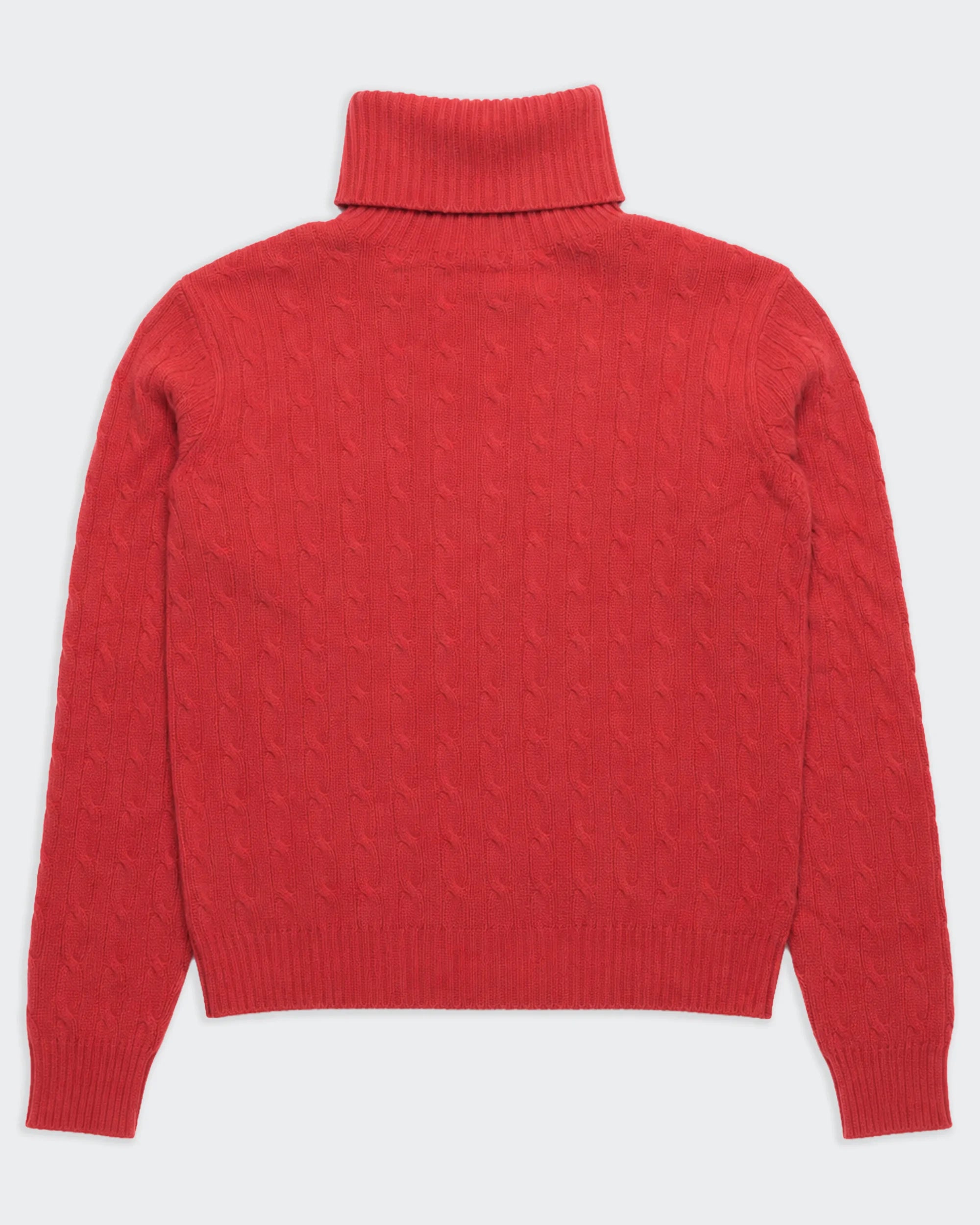 Ralph Lauren Red Turtleneck Jumper - M