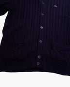 Lacoste Navy Button Cardigan - L