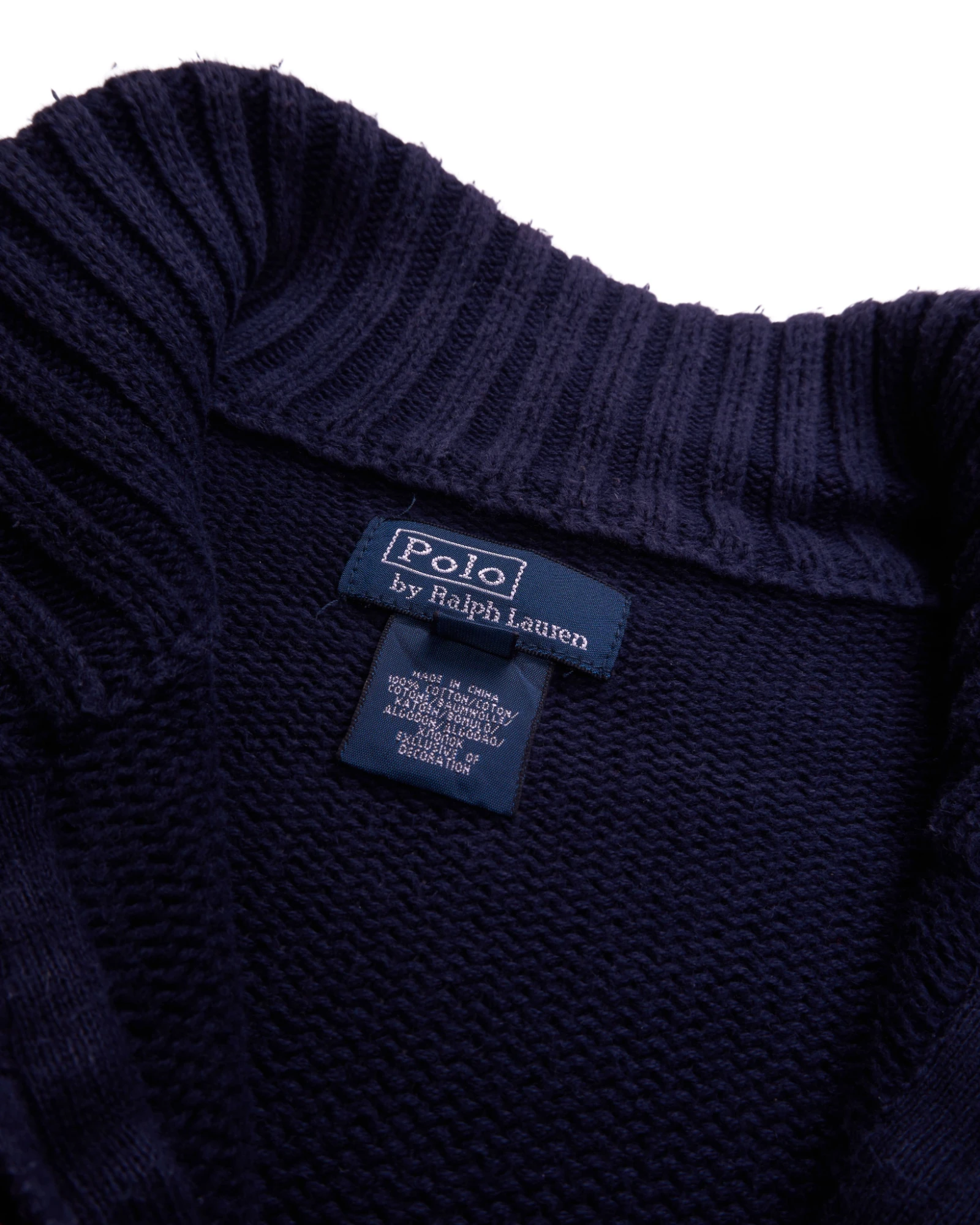 Ralph Lauren Navy Quarter-zip Jumper - M