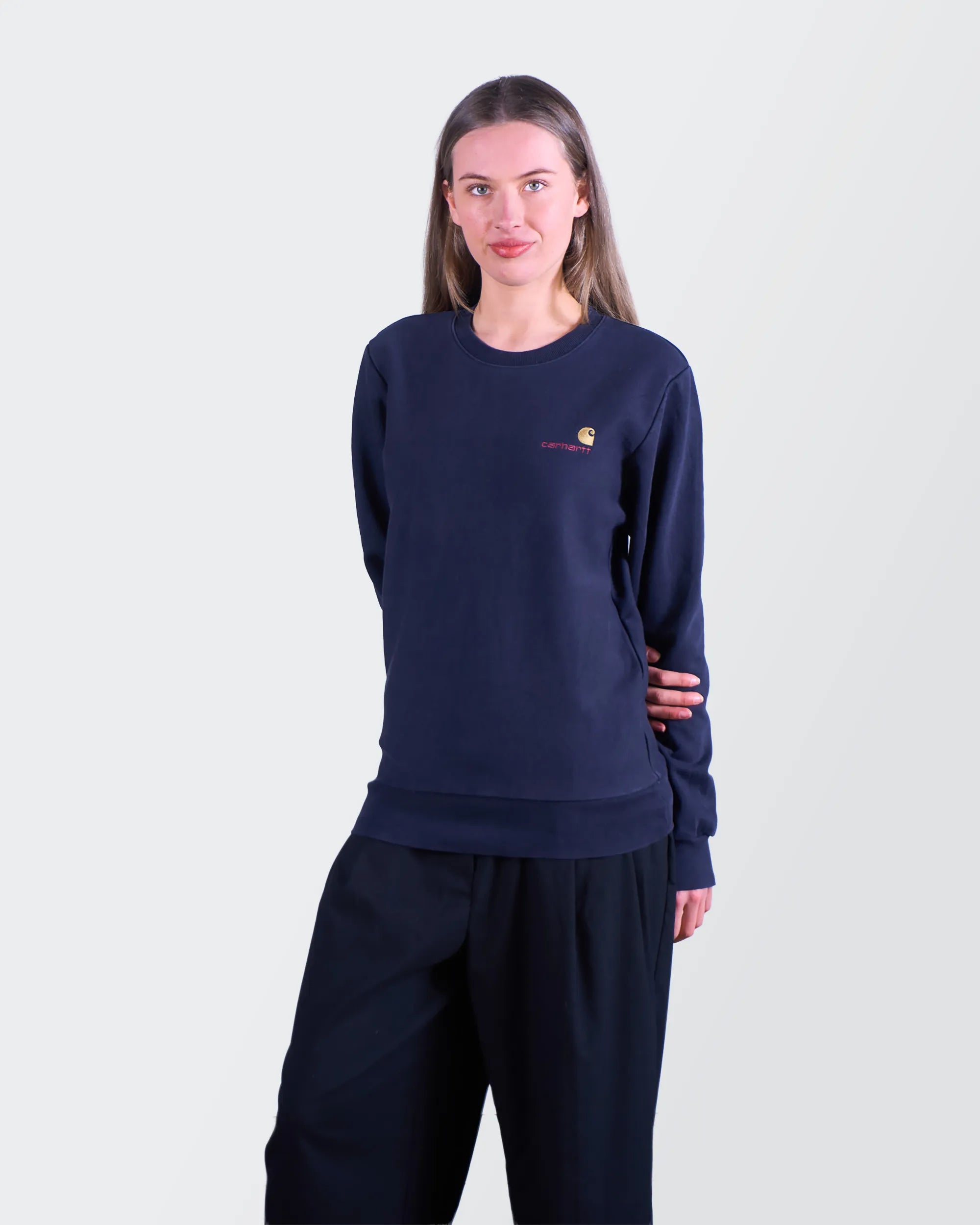 Carhartt Navy Crewneck Jumper - S