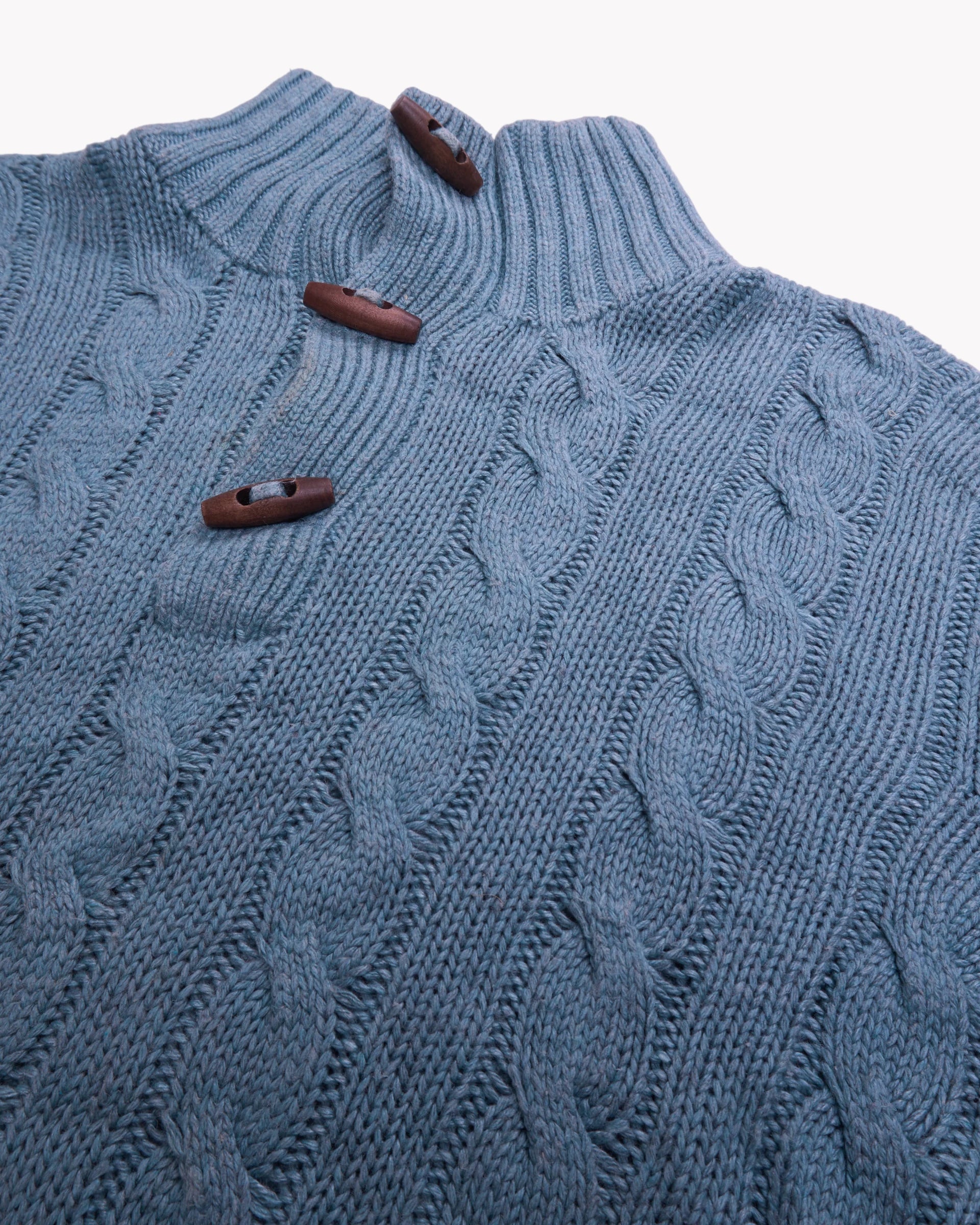 Ralph Lauren Blue Half-Zip Jumper - L