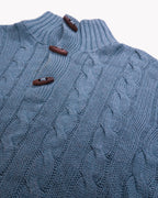 Ralph Lauren Blue Half-Zip Jumper - L