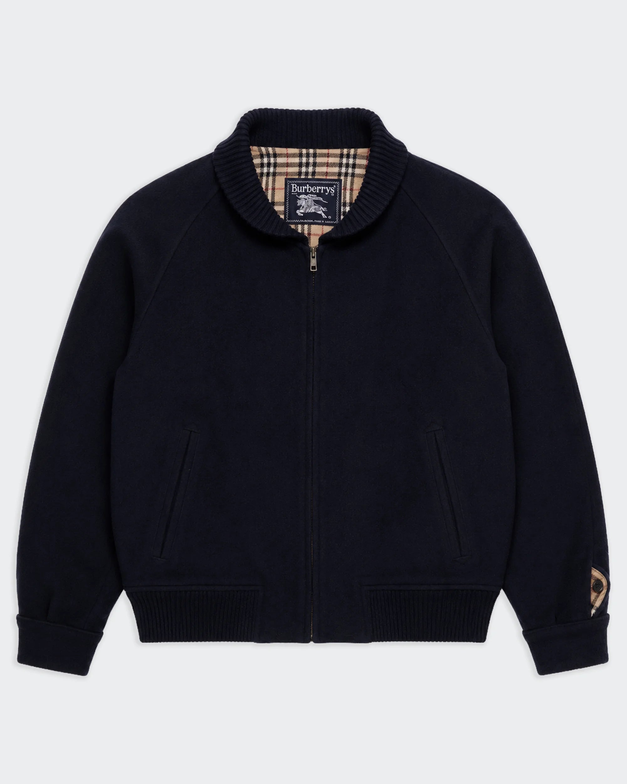 Burberry Navy Bomber Jacket - L