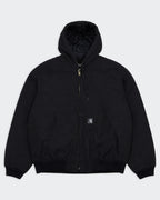 Carhartt zwarte Active jas maat L, gemaakt van katoen en polyester.