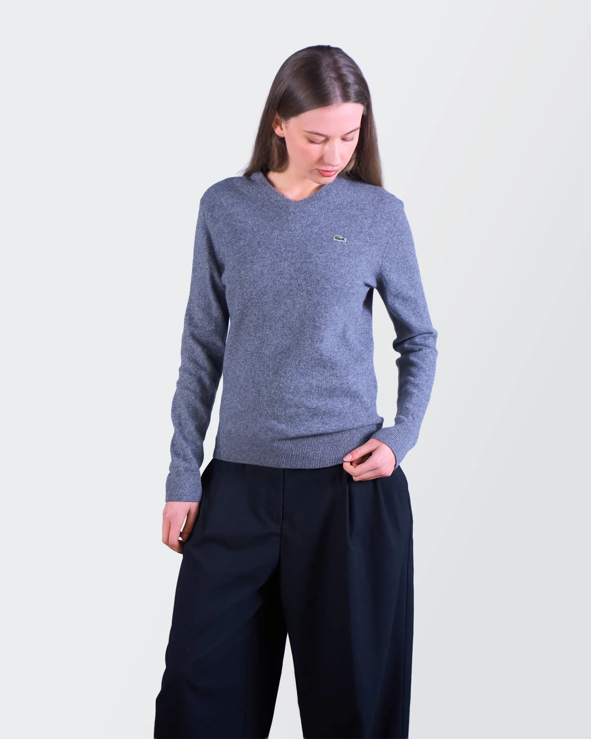 Lacoste Grey Crewneck Jumper - S