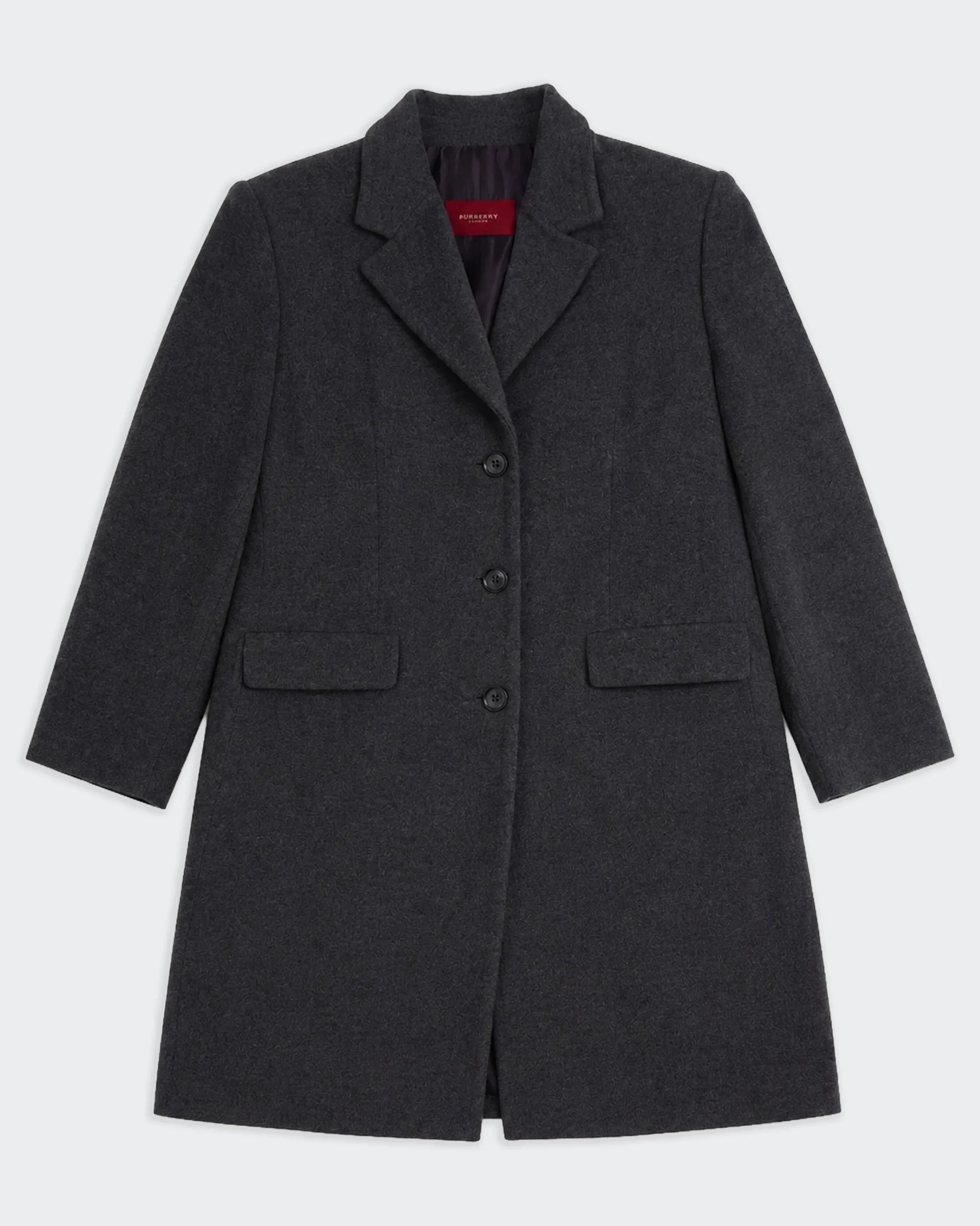 Burberry Grey Overcoat - M