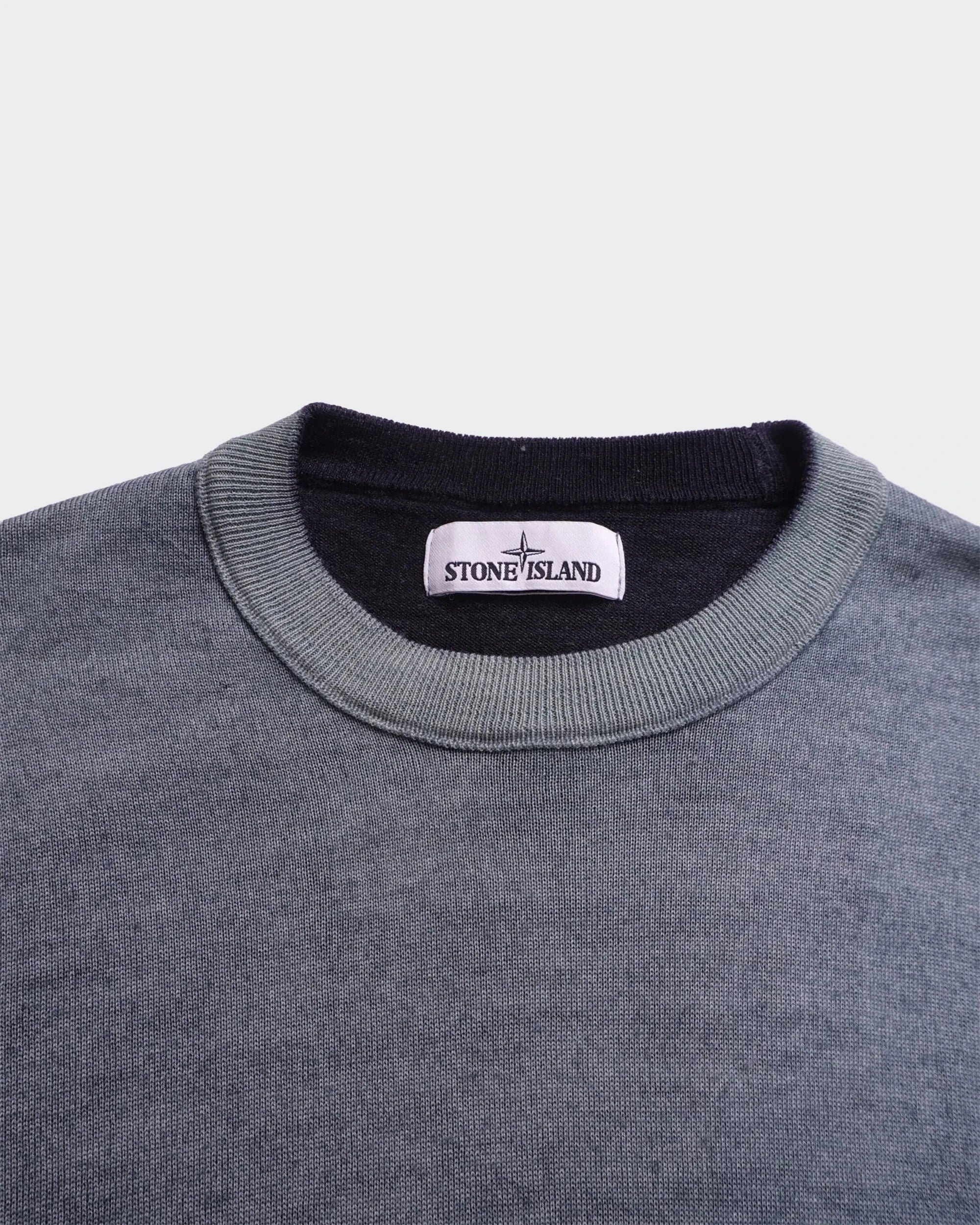 Stone Island groene trui met ronde hals - S
