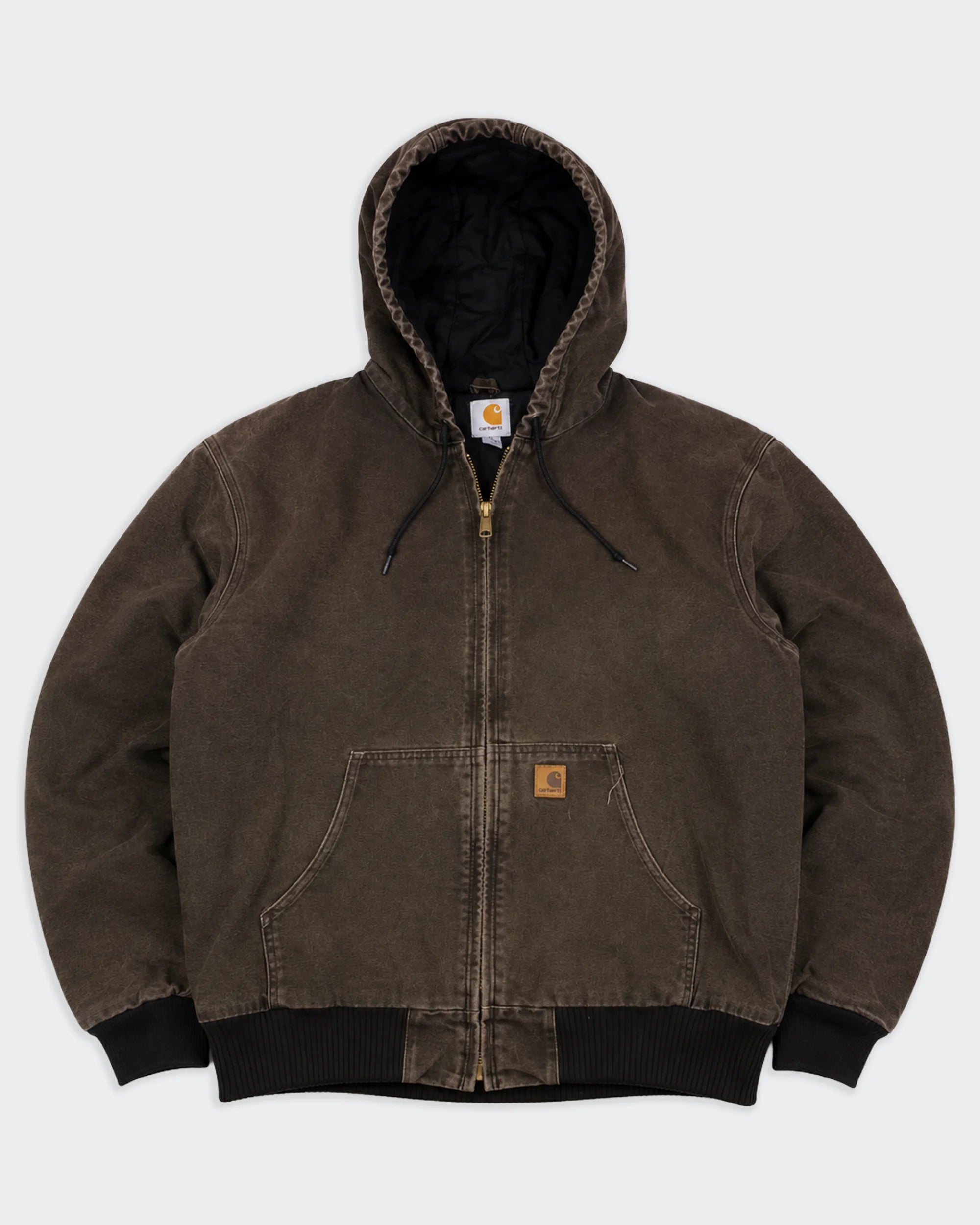 Carhartt Brown Hooded Work Jacket XL Canvas