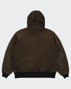 Carhartt bruine werkjas met capuchon, maat XL, canvas