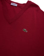 Lacoste Red V-neck Jumper - XXL
