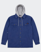 Dickies Blue Hooded Shirt Jacket L Cotton