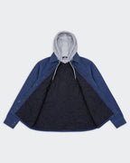 Dickies Blue Hooded Shirt Jacket L Cotton