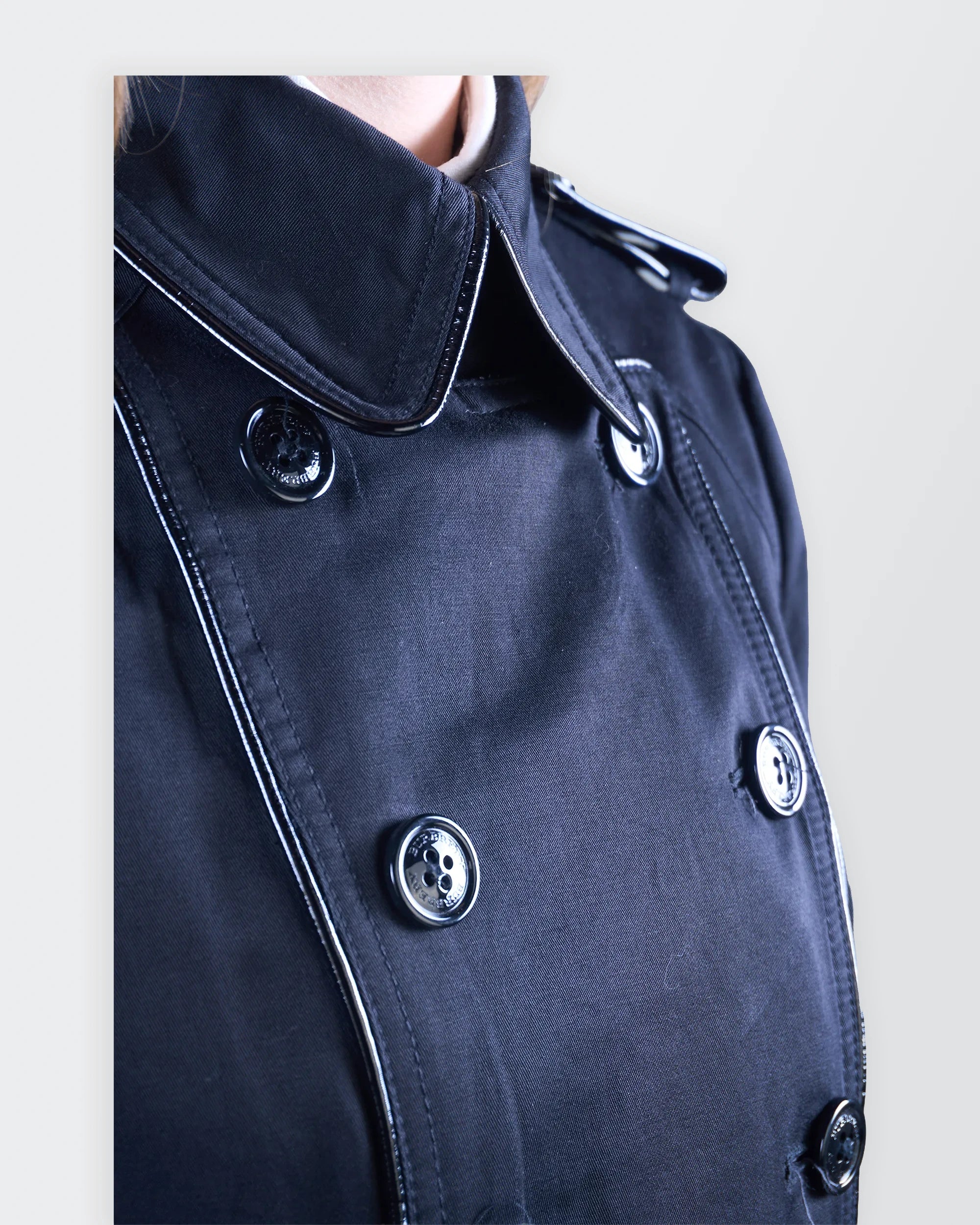 Burberry Black Trenchcoat - S