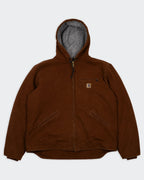Carhartt Bordeaux Hooded Work Jacket L Canvas