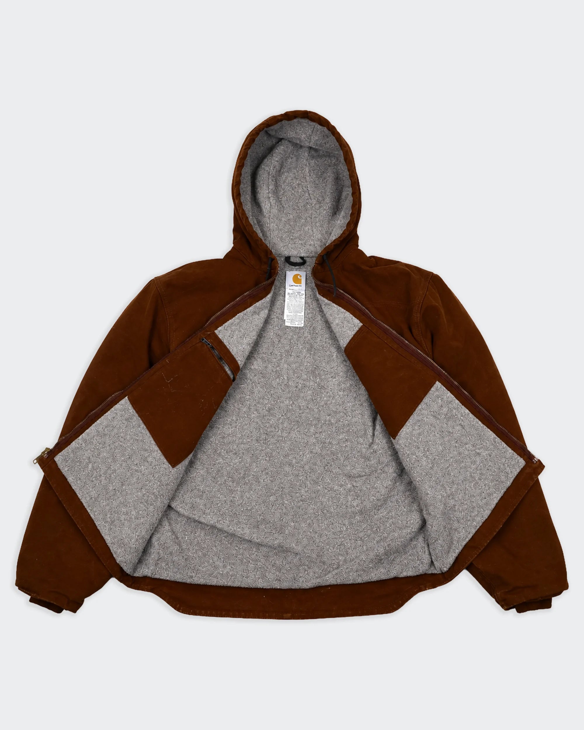 Carhartt Bordeaux Hooded Work Jacket L Canvas