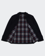Burberry 1990's Navy Wool Overcoat - XL