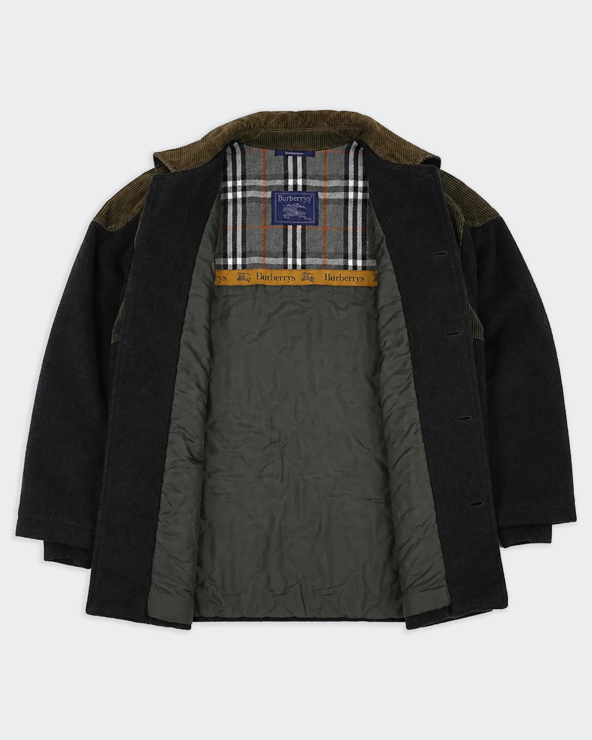 Burberry 1990's Brown Wool Overcoat - M