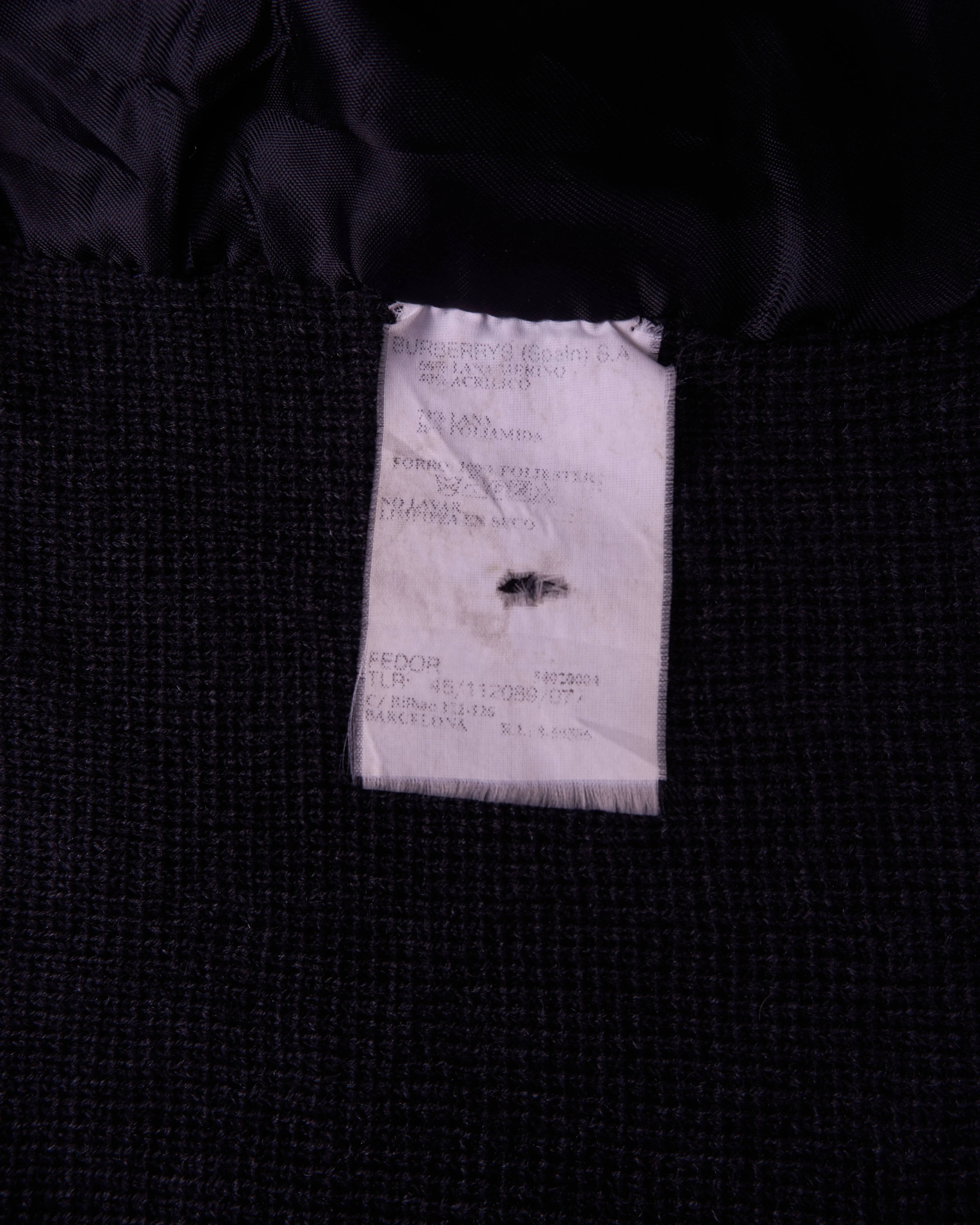 Burberry Black Button Cardigan - L