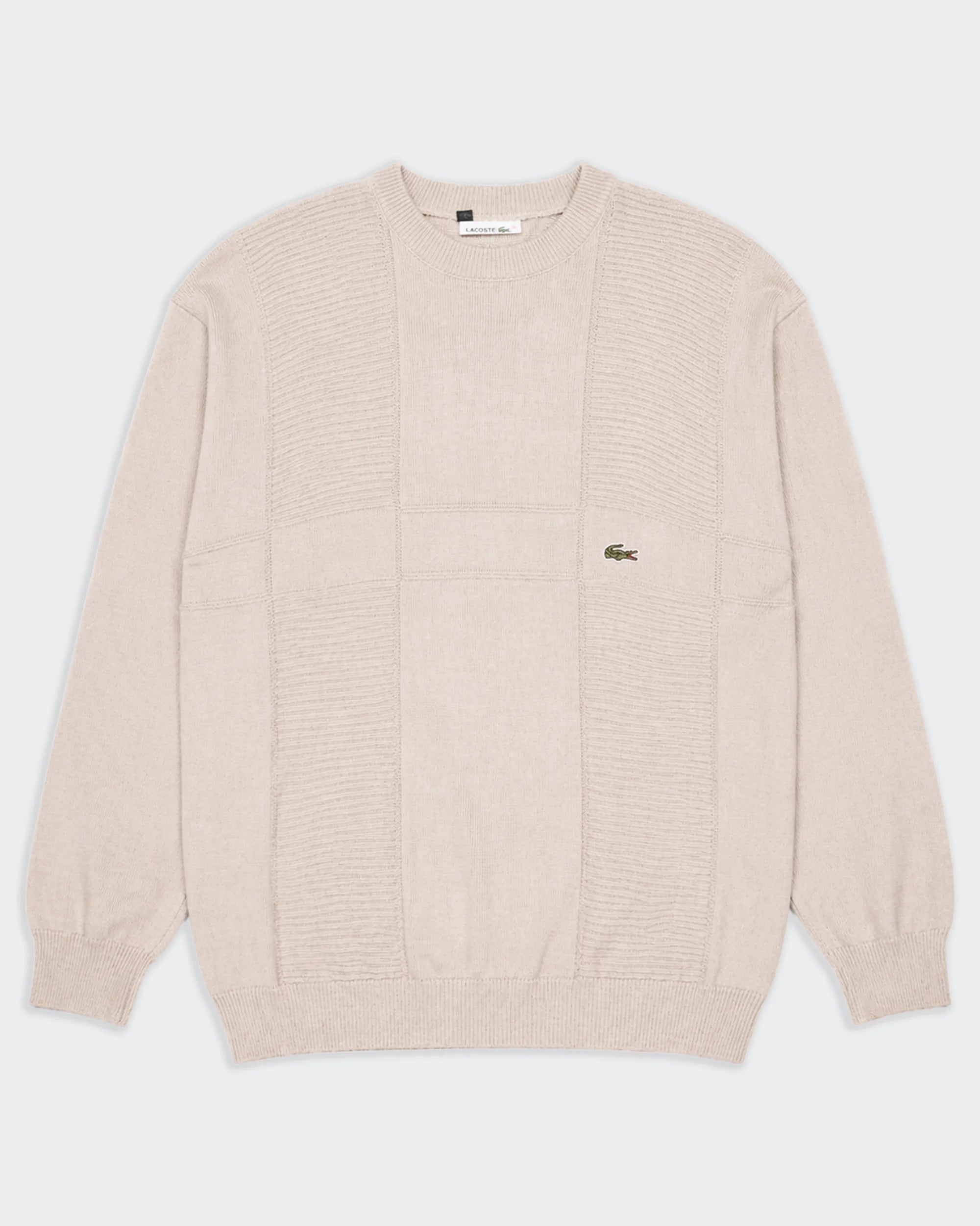 Lacoste Beige Crewneck Jumper - XL