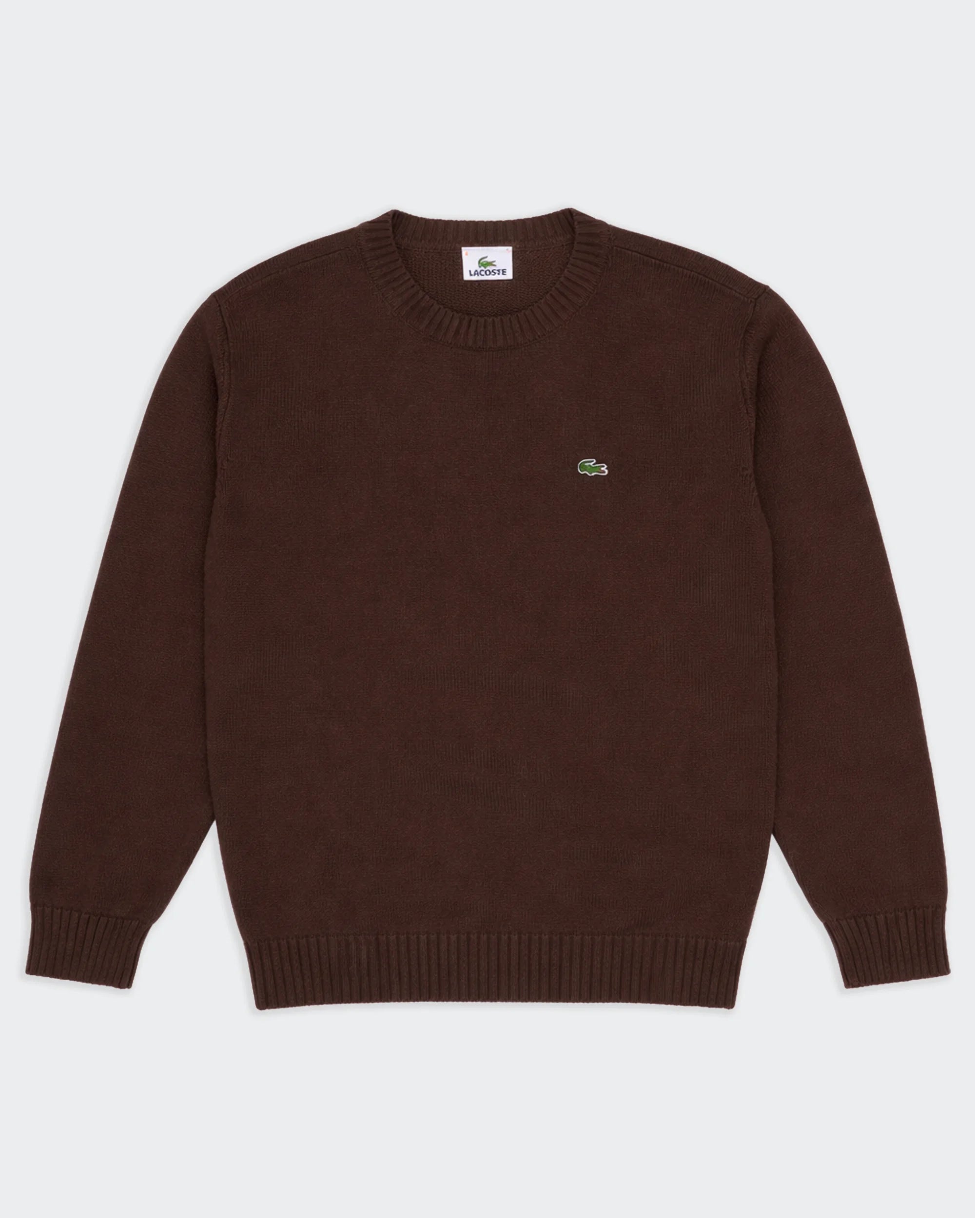Lacoste Brown Crewneck Jumper - M