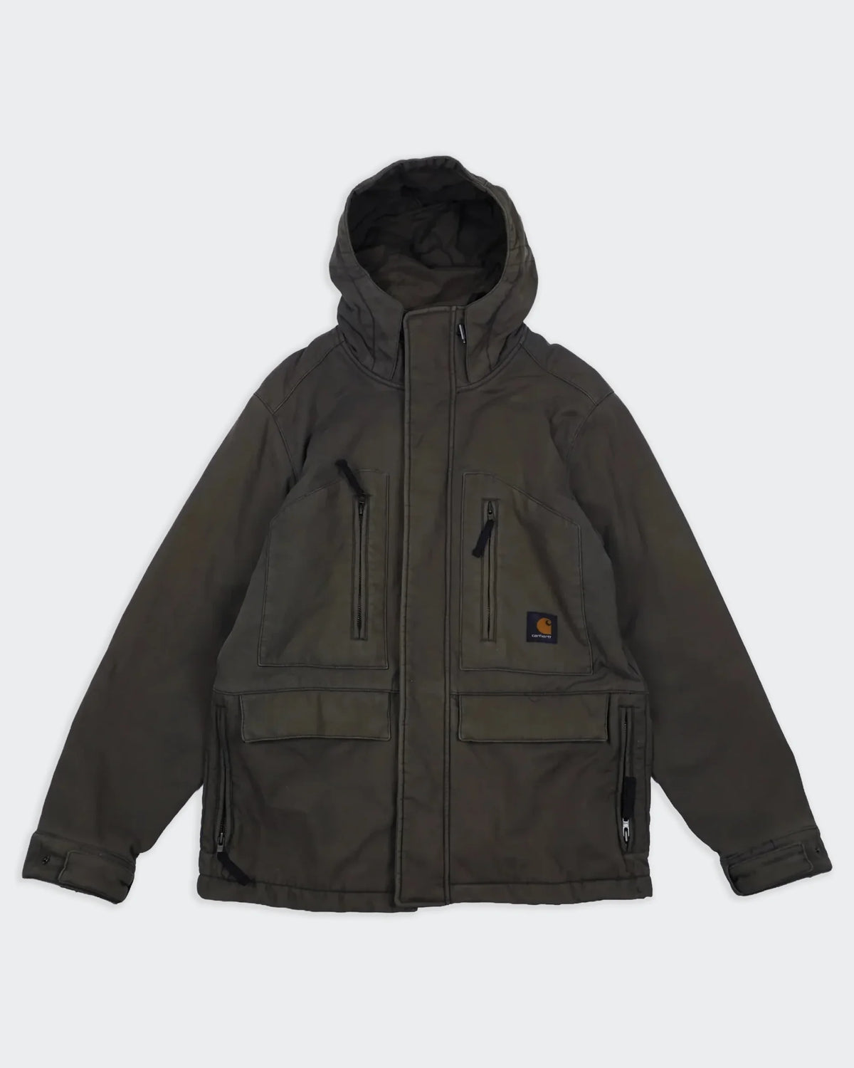 Carhartt bruine hoodie jas maat M katoen