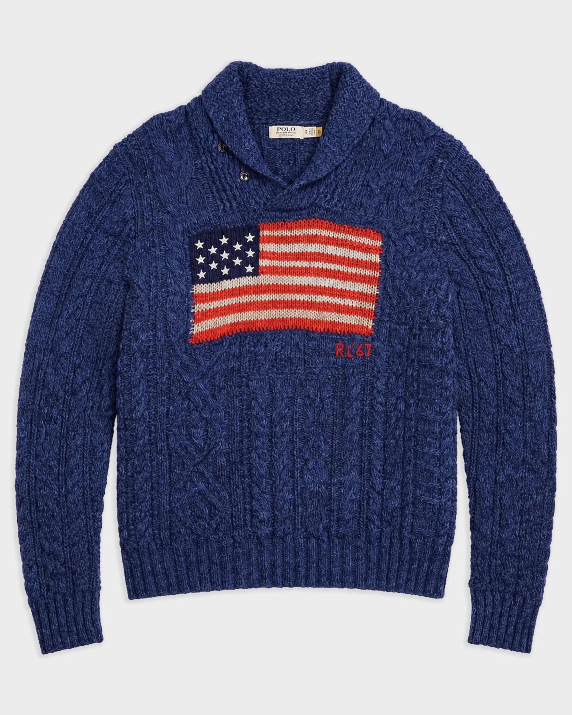 Ralph Lauren Blue Flag Sweater M
