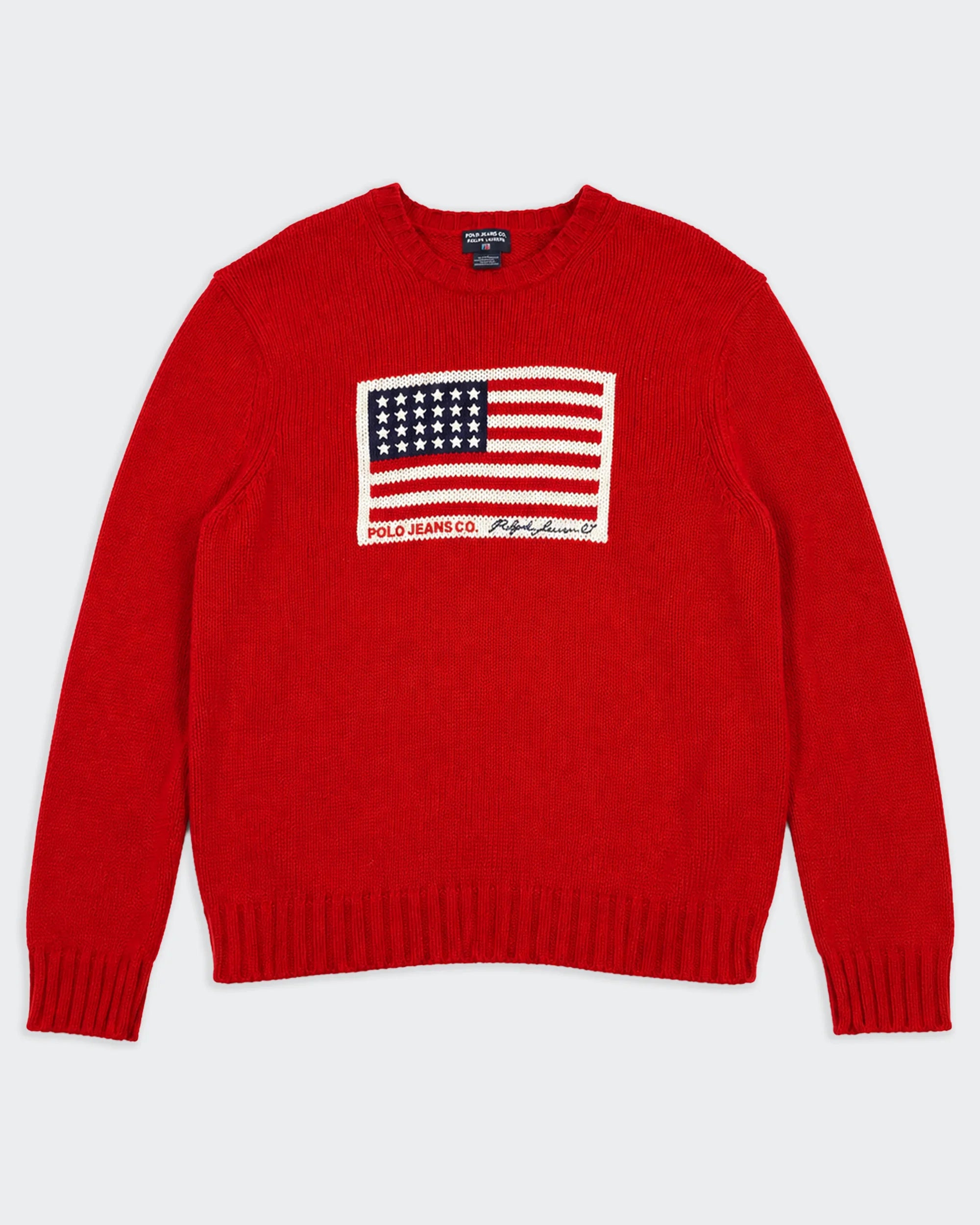 Ralph Lauren Red Flag Sweater L Cotton