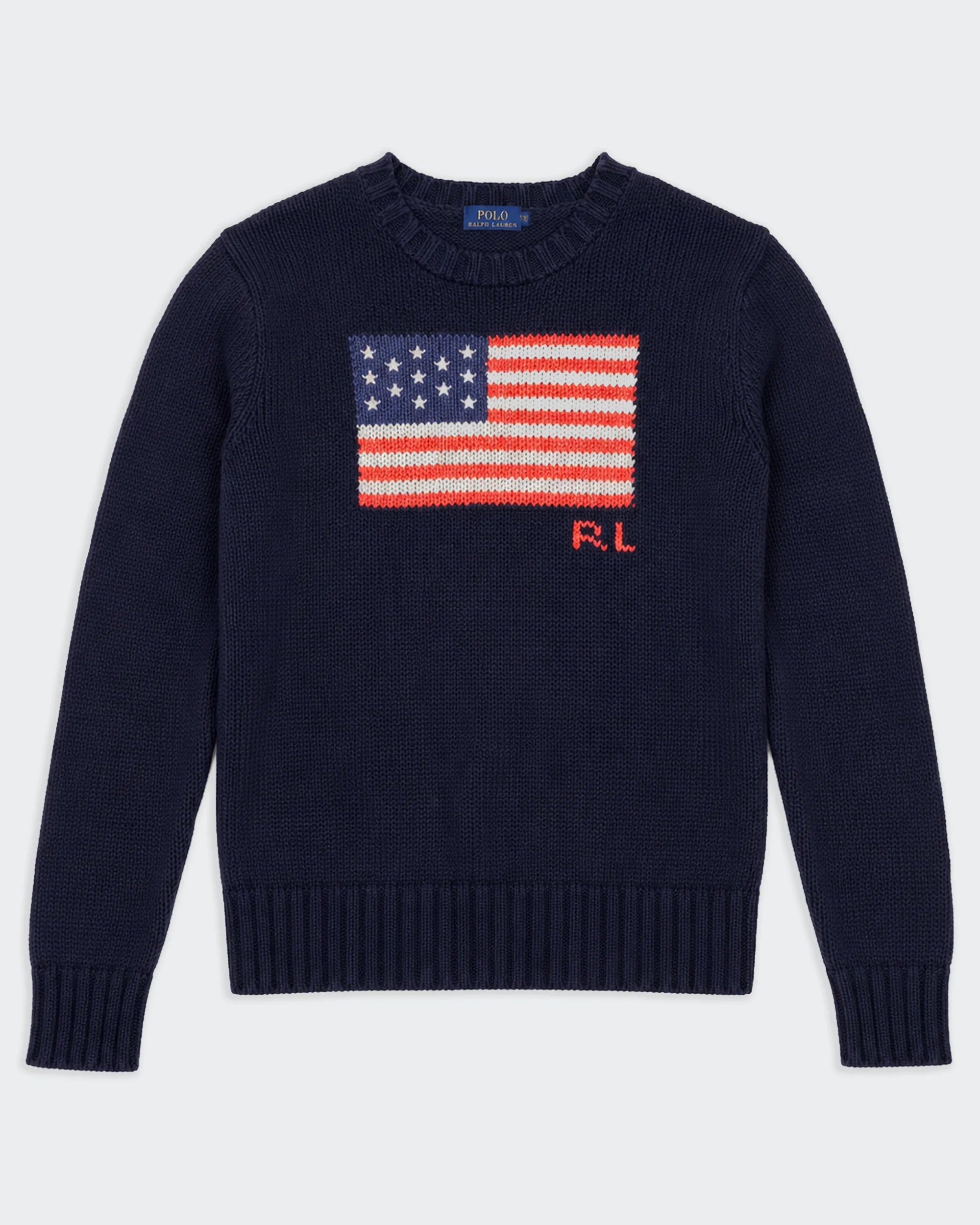 Ralph Lauren Navy Flag Sweater XS Cotton