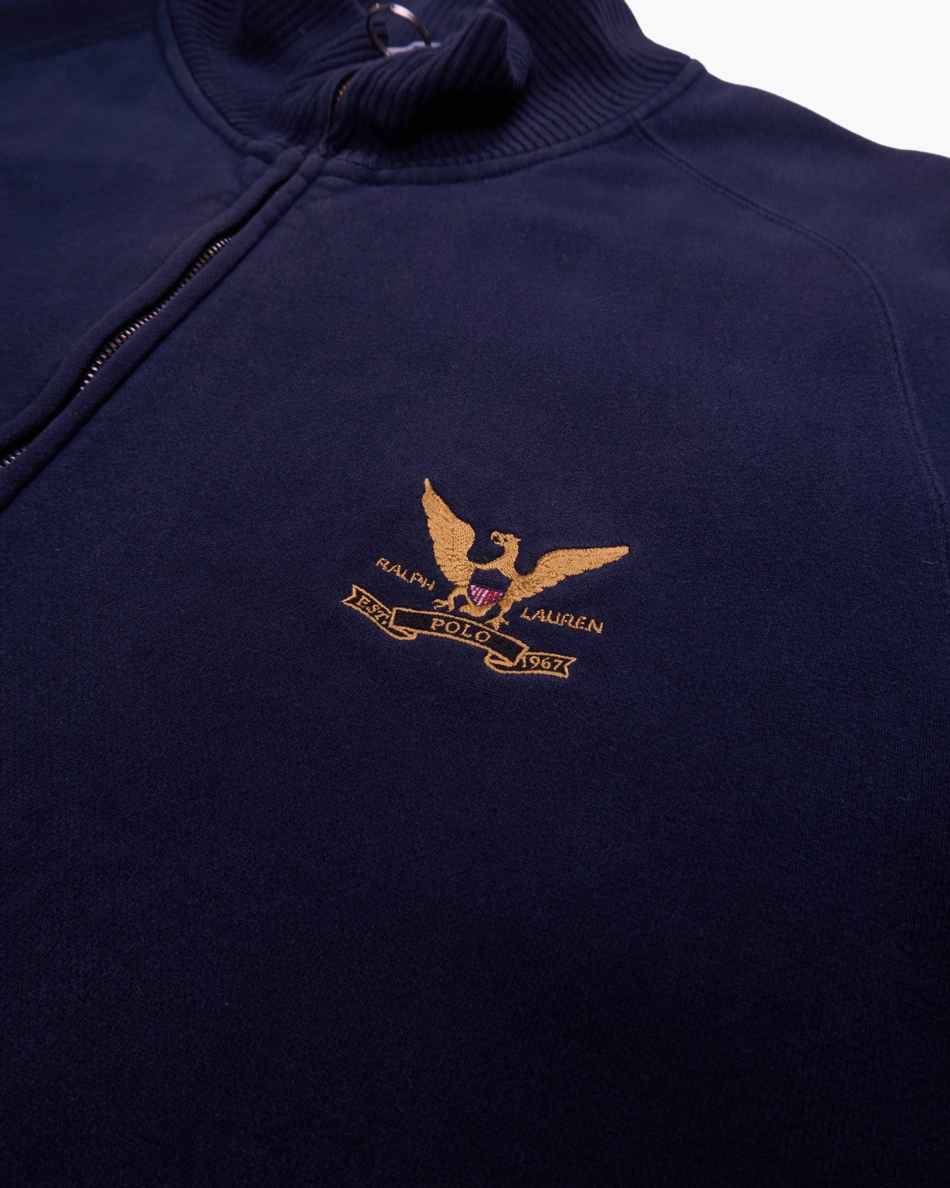 Ralph Lauren Navy Full-Zip Jumper - L