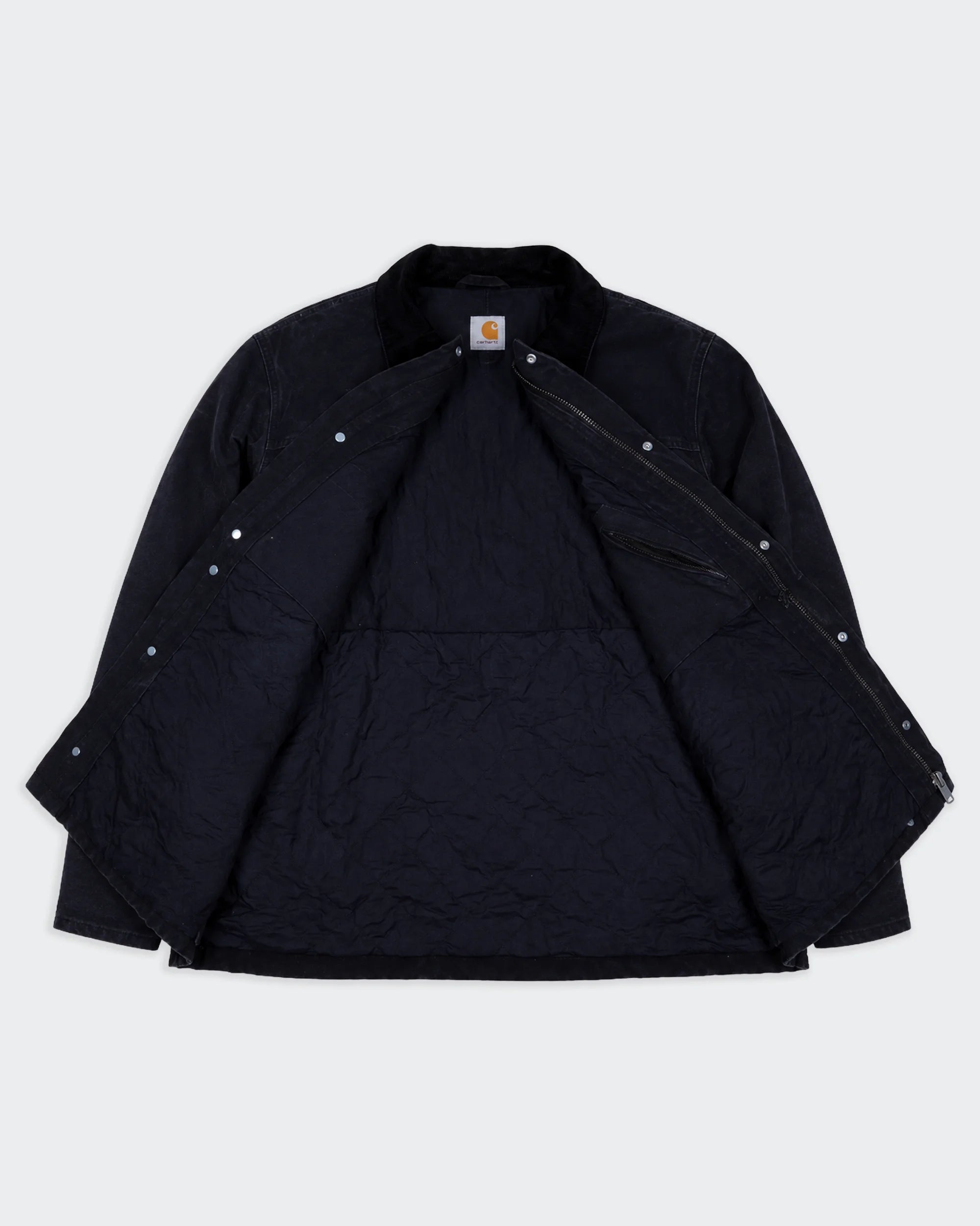 Carhartt zwarte lange jas maat L Canvas