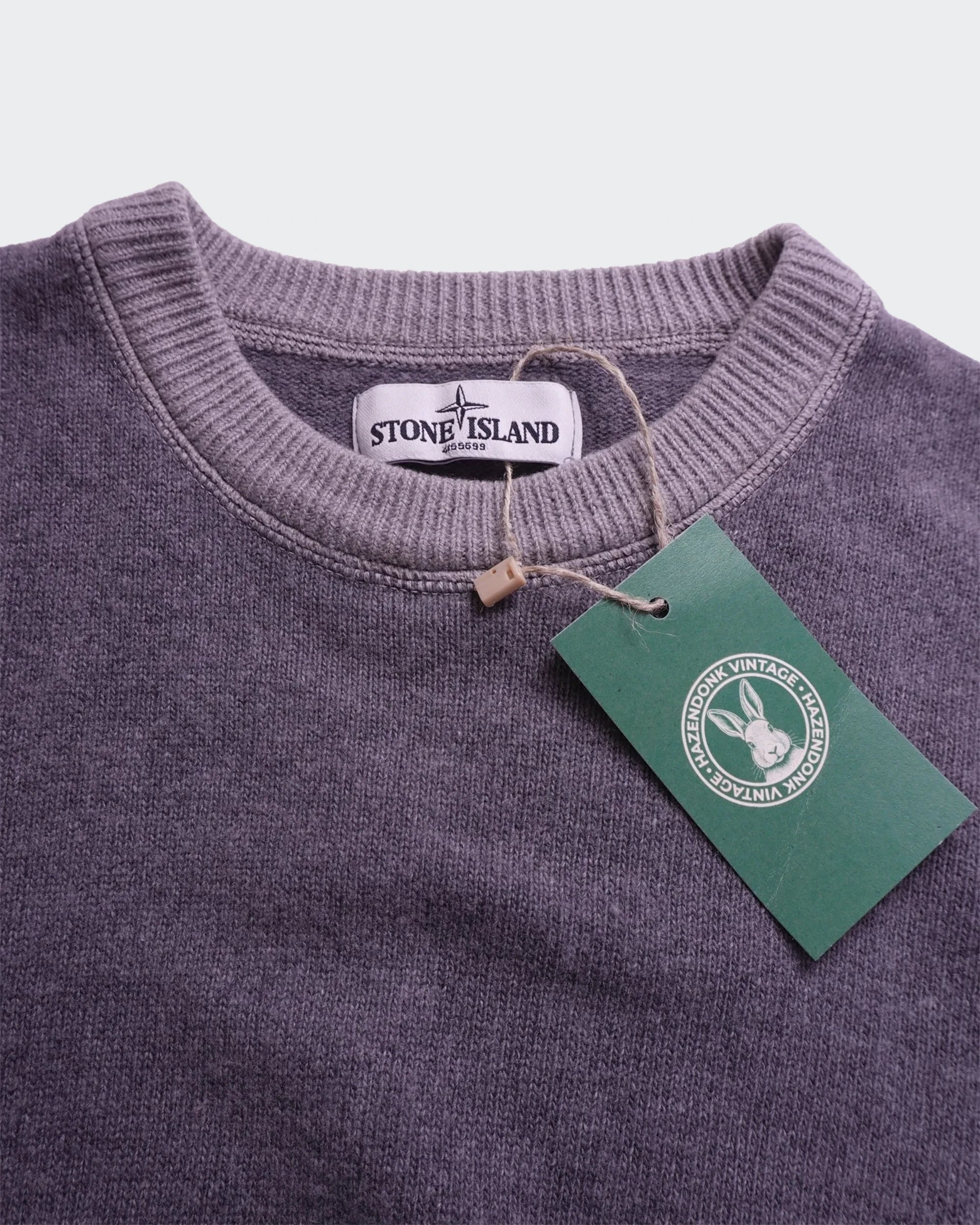 Stone Island Grey Wool Crewneck Sweater - S