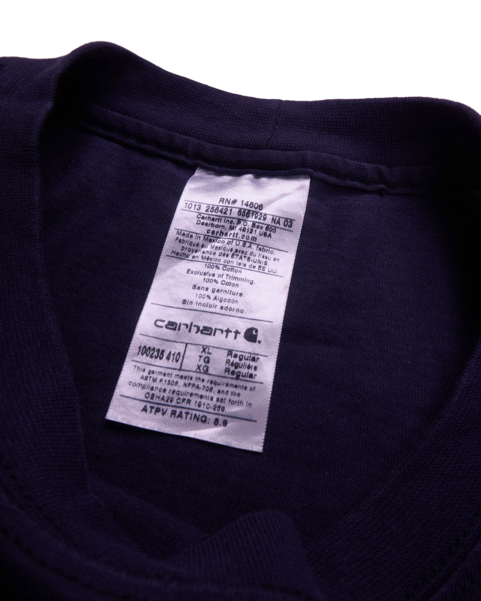 Carhartt Navy Long Sleeve T-shirt - XL