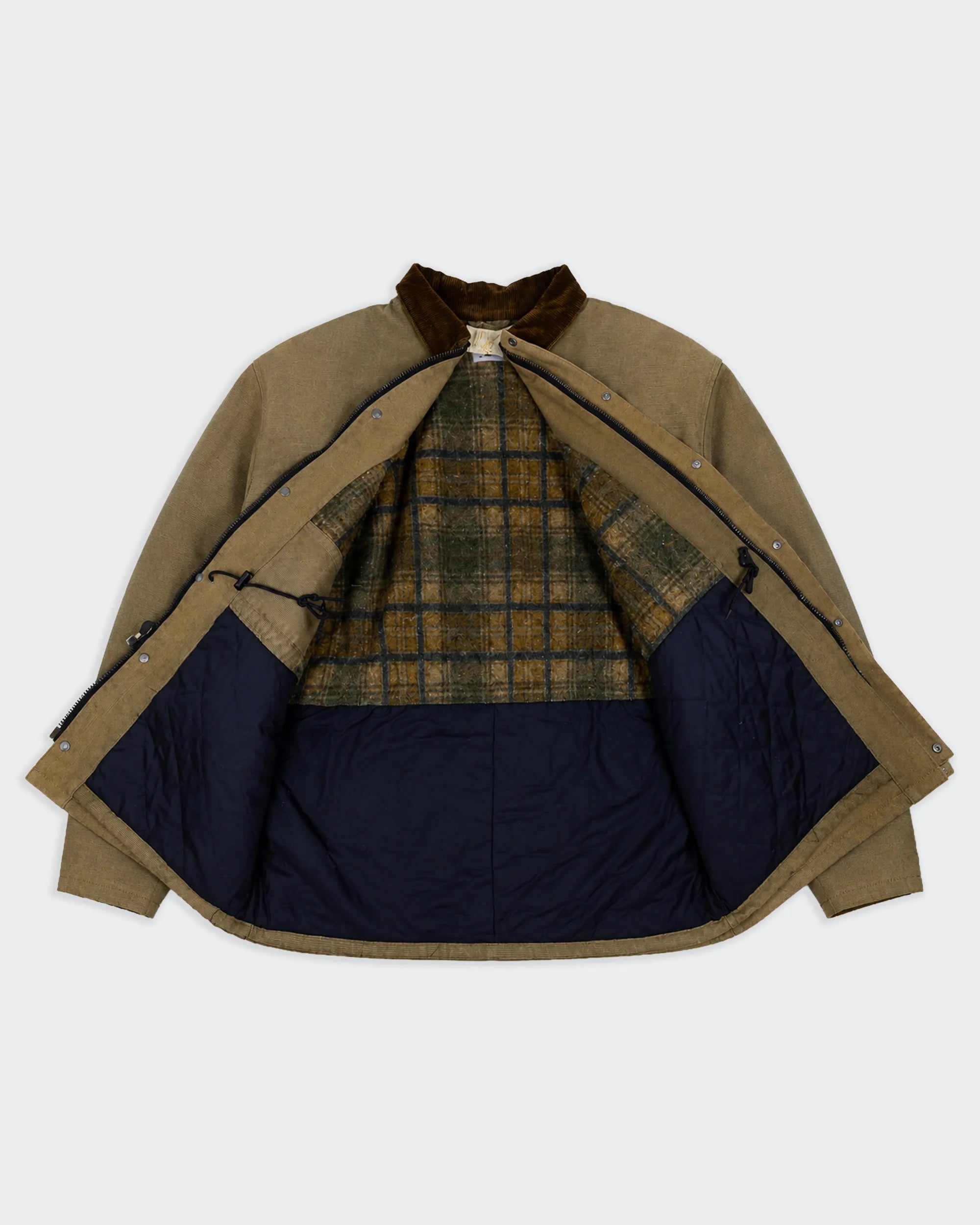 Carhartt bruine lange jas maat XL, canvas, katoen