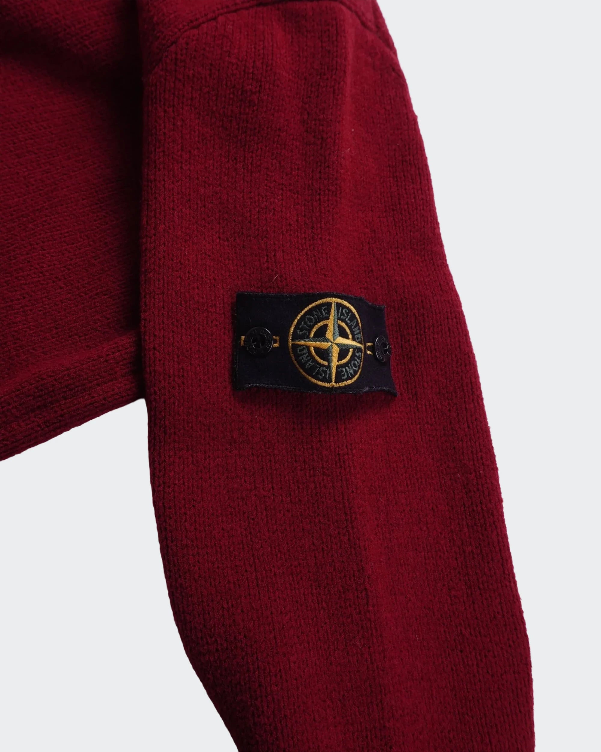 Stone Island Red Wool Crewneck Sweater - XL