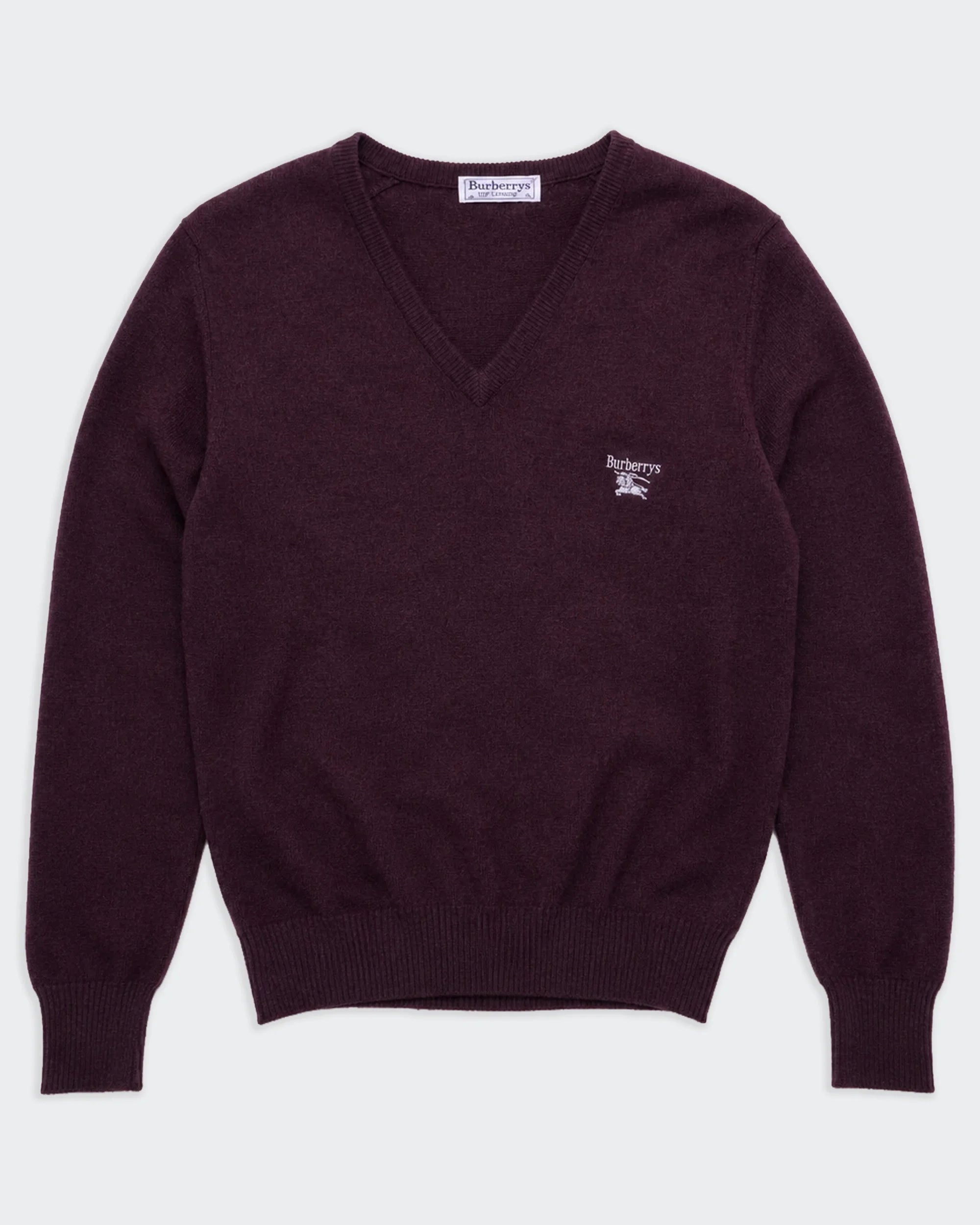Burberry Brown V-neck Jumper - L