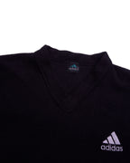 Adidas Black V-neck Jumper - L