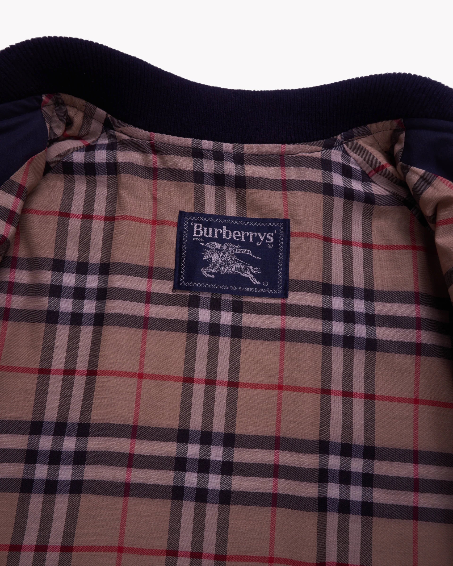 Burberry Navy Bomber Jacket - L