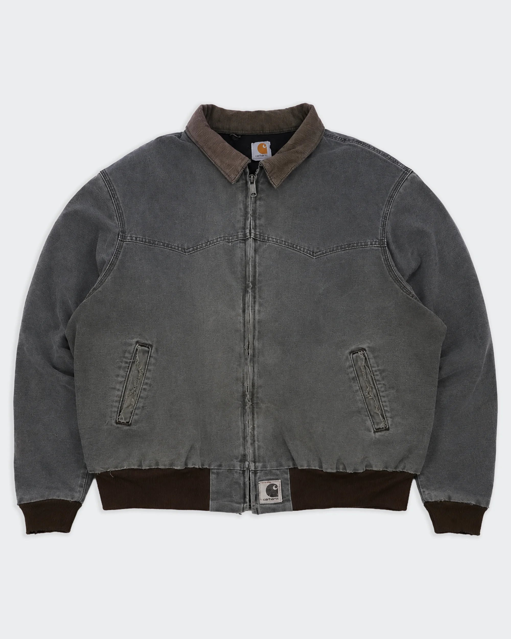 Carhartt grijze Santa Fe bomberjack maat XL katoen
