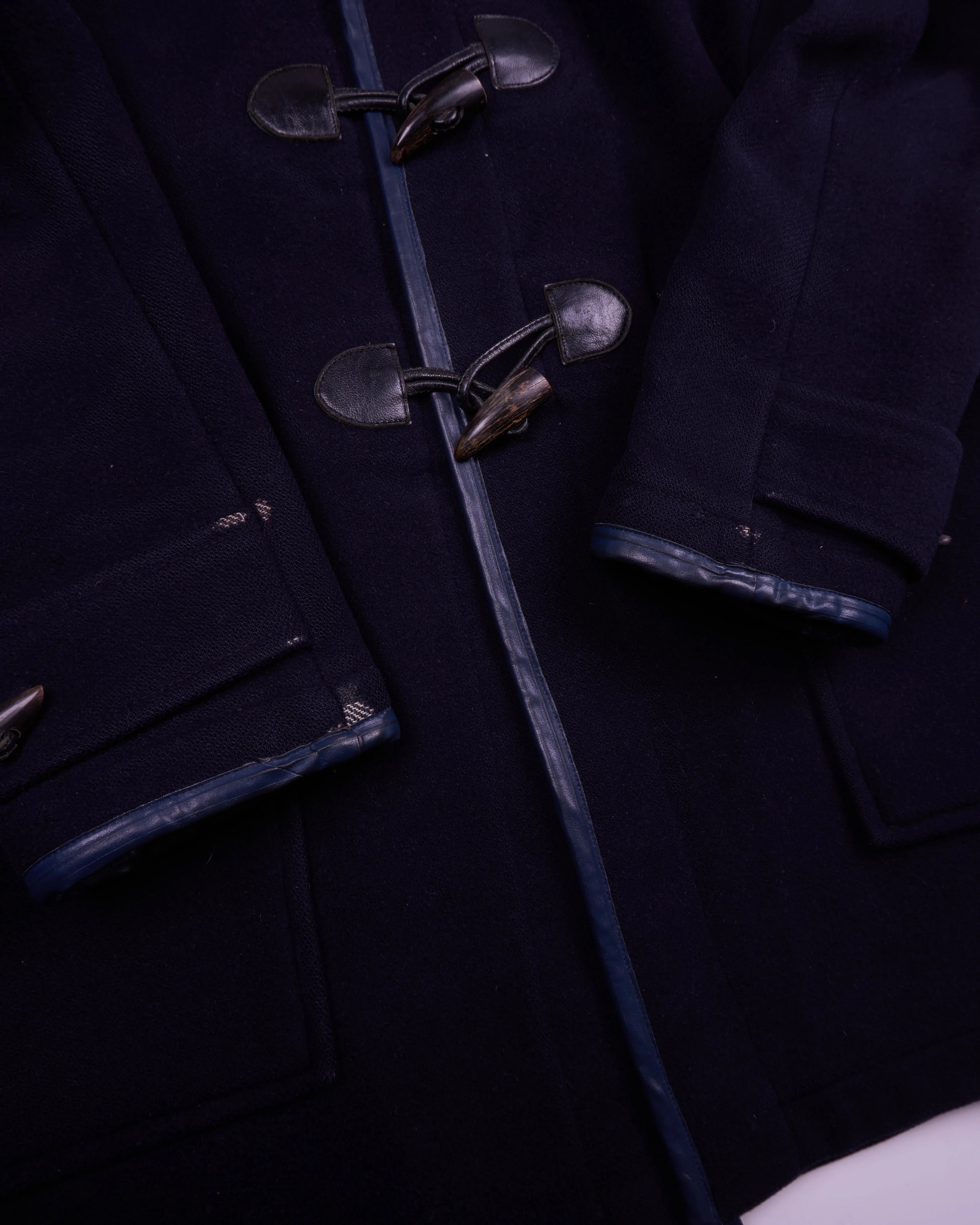 Burberry Navy Duffle Coat - XL