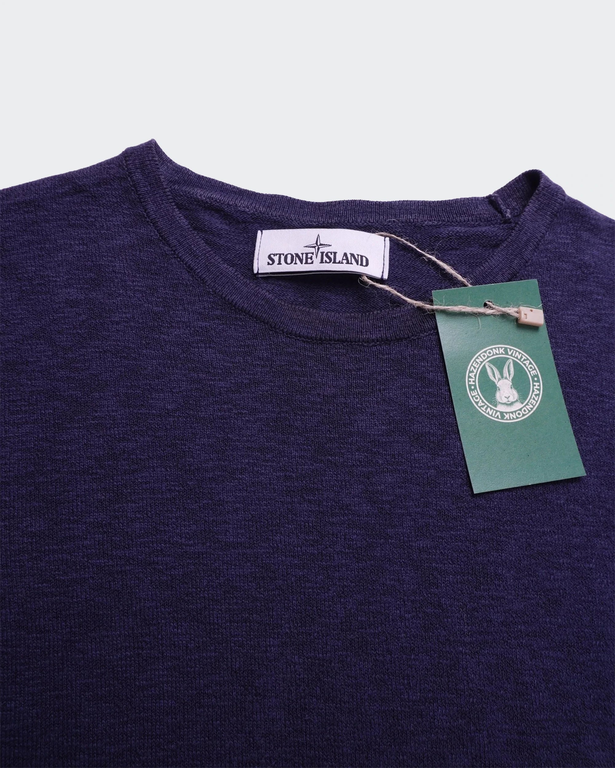 Stone Island marineblauwe trui met ronde hals - S
