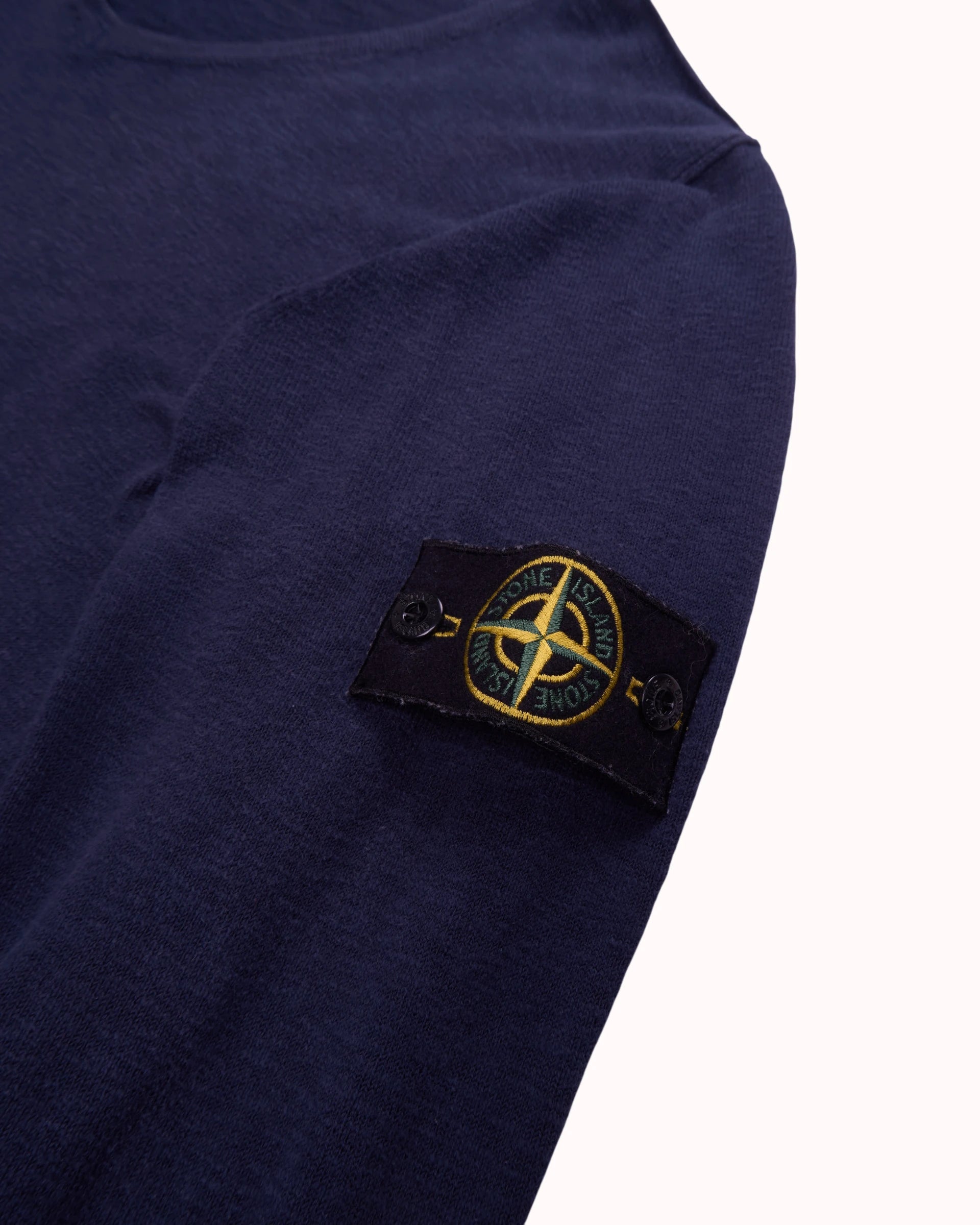 Stone Island Navy V-neck Jumper - M