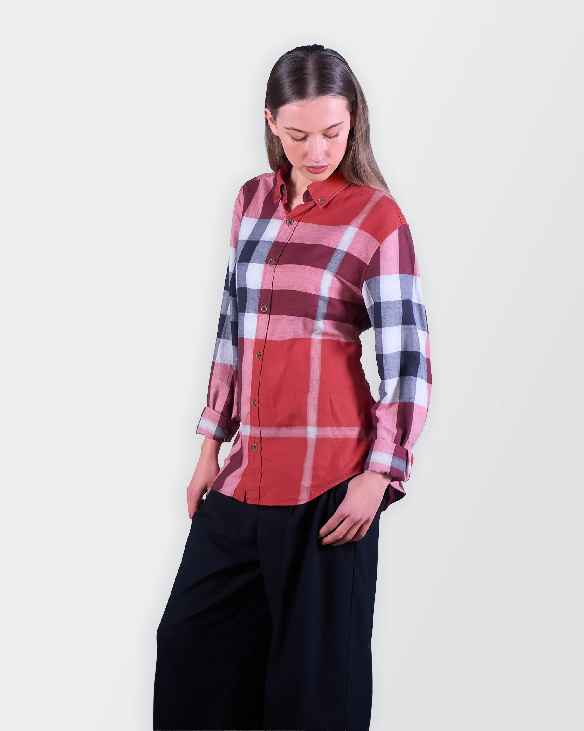 Burberry Red Button-up Shirt - v