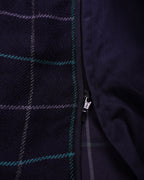 Burberry 1990's Navy Wool Trenchcoat - M