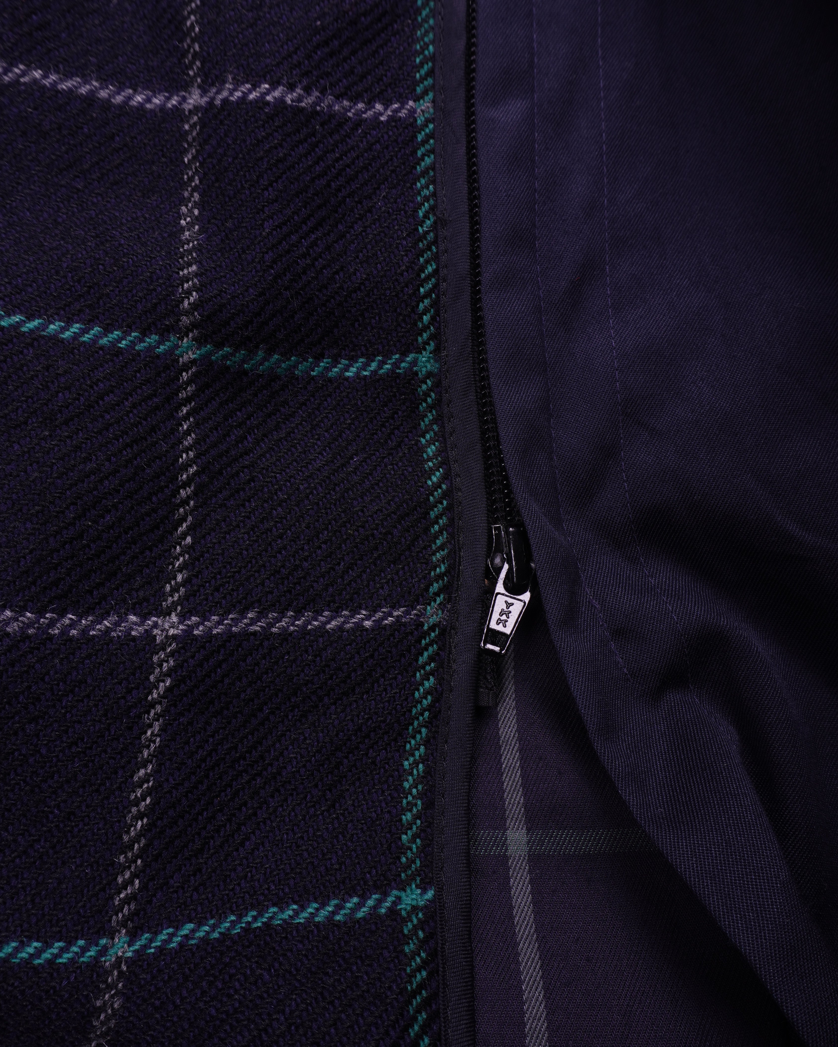 Burberry 1990's Navy Wool Trenchcoat - M