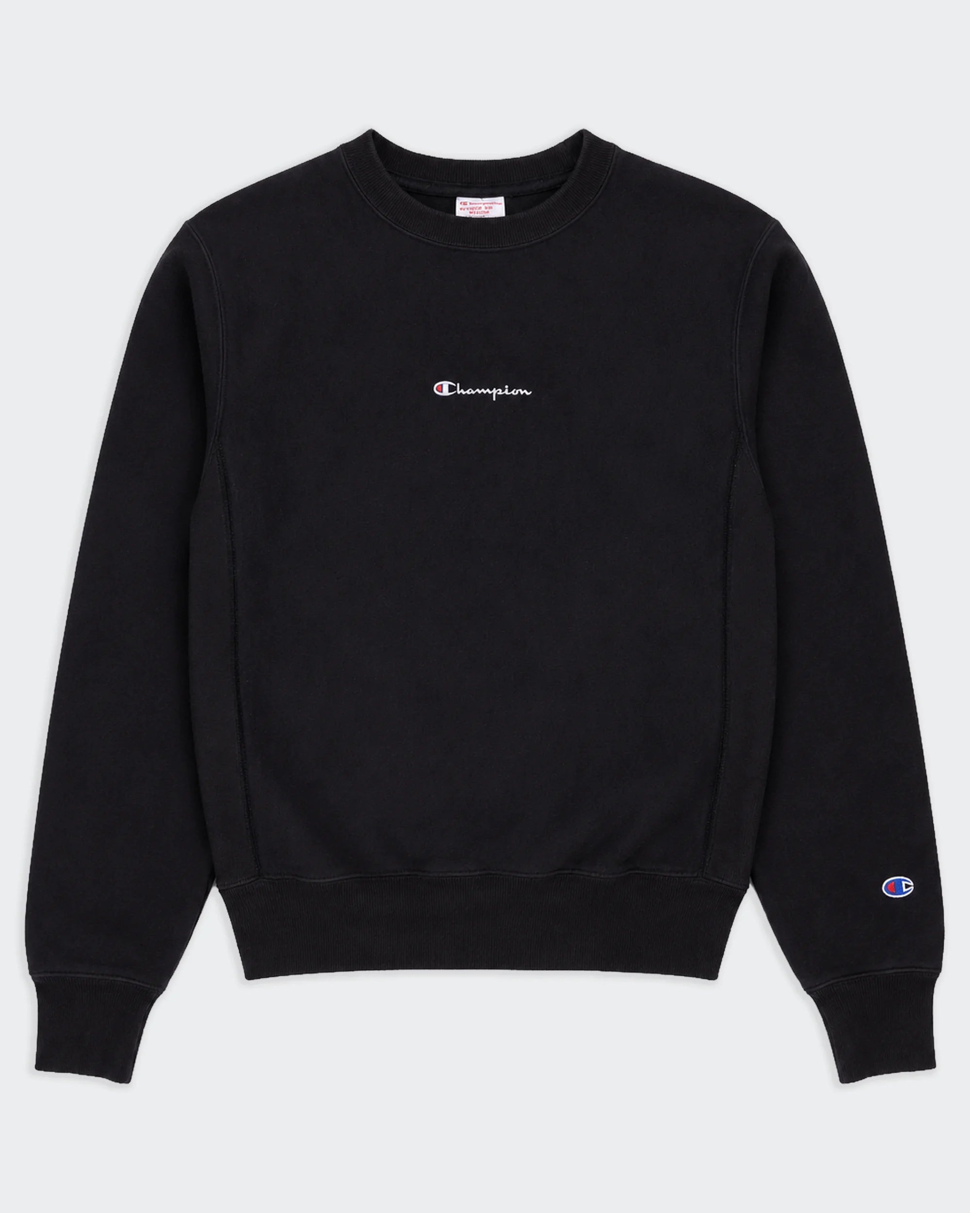 Champion Black Crewneck Jumper - M