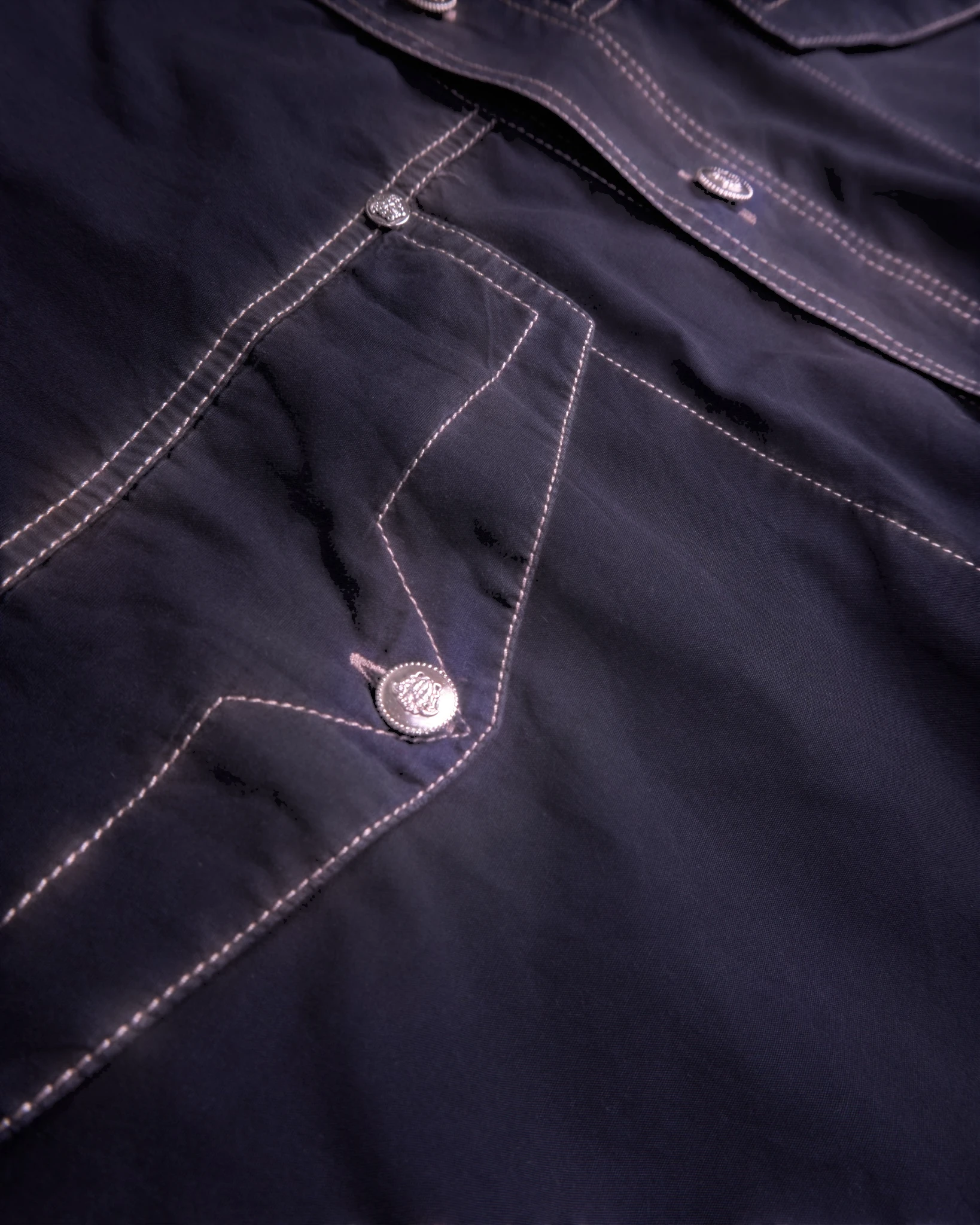 Versace Blue Button-up Shirt - XL